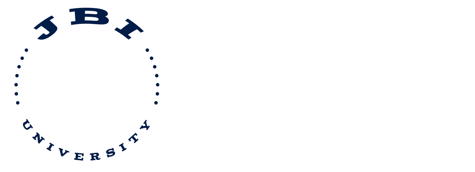 JBI UNIVERSITY LOGO WHITE
